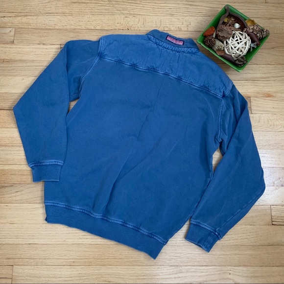 ⬇️Vineyard Vines Men Shep Shirt 1/4 zip pullov XS BLUE - Picture 2 of 3